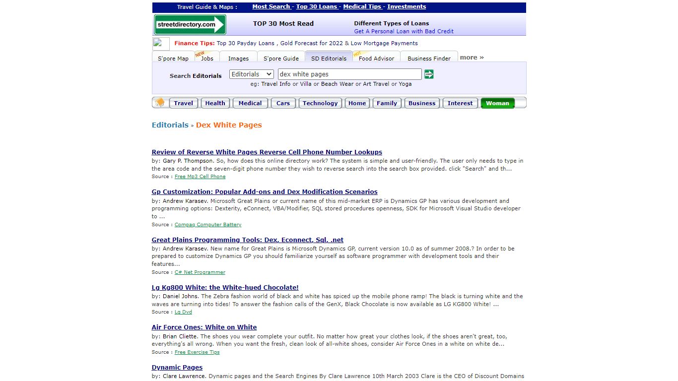 Dex White Pages - Streetdirectory.com